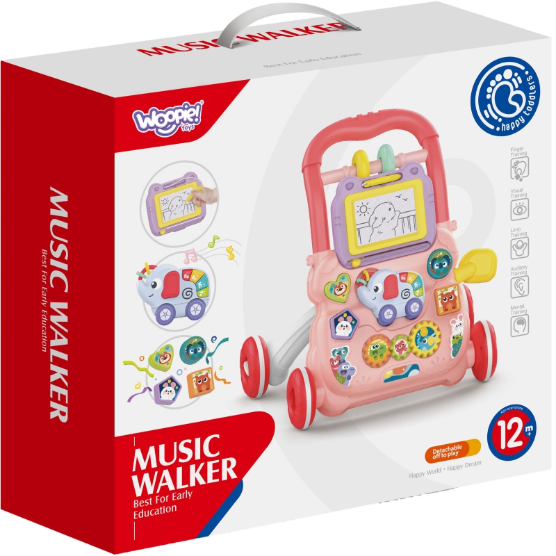 WOOPIE BABY Interaktywny Chodzik Pchacz Muzyczny + Znikopis - obrazek 5
