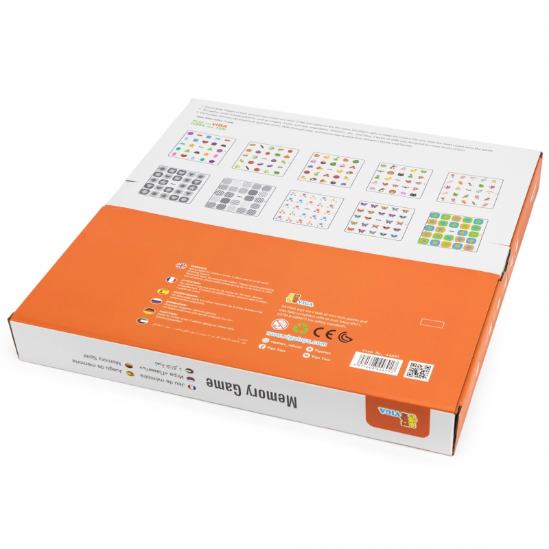 VIGA Gra Pamięciowa Memory Zgadnij Obrazki 10 Kart Montessori Duża - obrazek 10