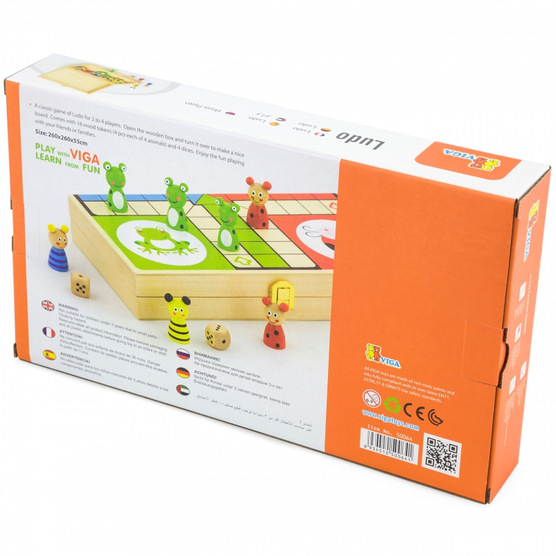 VIGA Drewniana gra Ludo Chińczyk - obrazek 10