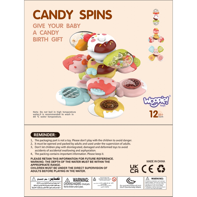 WOOPIE BABY Spinner Zabawka Sensoryczna Pszczoła Kurczak Królik Wymienne 3 szt. - obrazek 10