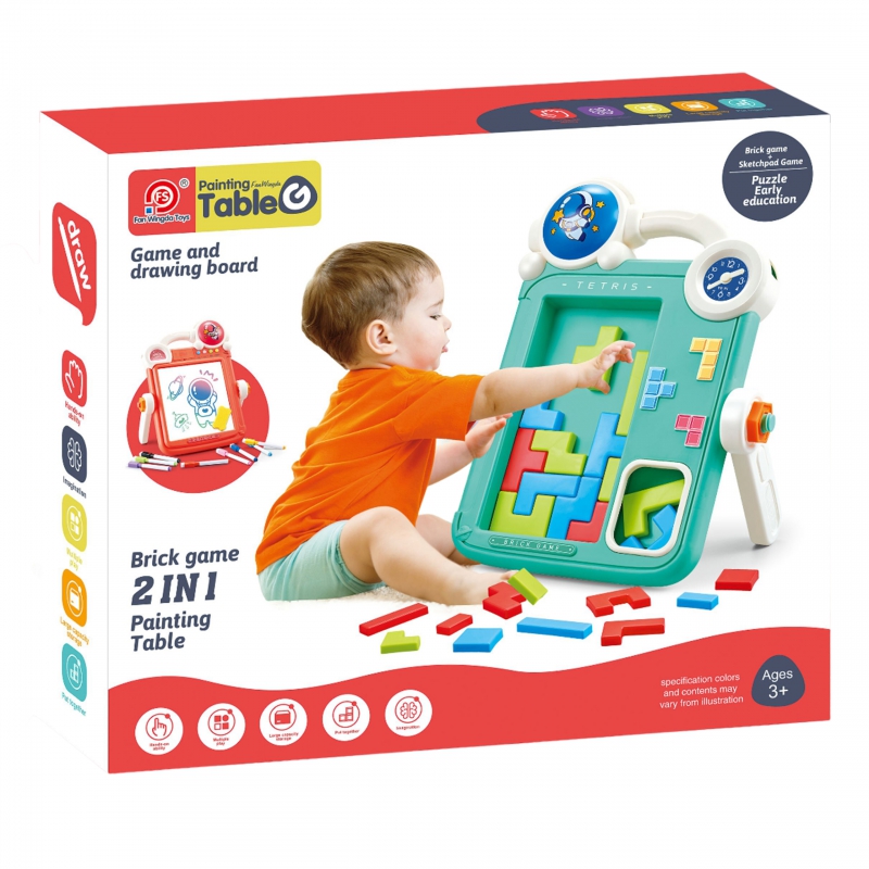 WOOPIE Dwustronna Tablica do Rysowania Gra Tetris 2w1 - obrazek 5