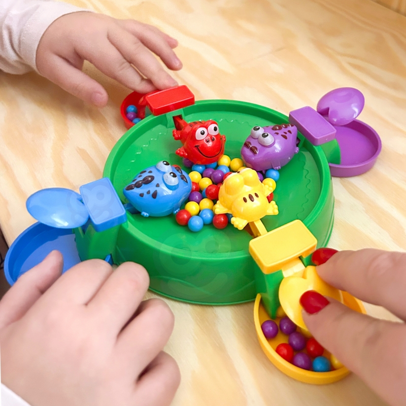 WOOPIE Gra Zręcznościowa Planszowa GŁODNE WESOŁE ŻABKI I KROKODYLKI 3+ - obrazek 2