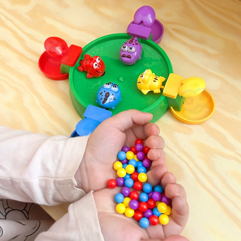 WOOPIE Gra Zręcznościowa Planszowa GŁODNE WESOŁE ŻABKI I KROKODYLKI 3+ - obrazek 5