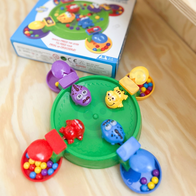 WOOPIE Gra Zręcznościowa Planszowa GŁODNE WESOŁE ŻABKI I KROKODYLKI 3+ - obrazek 8