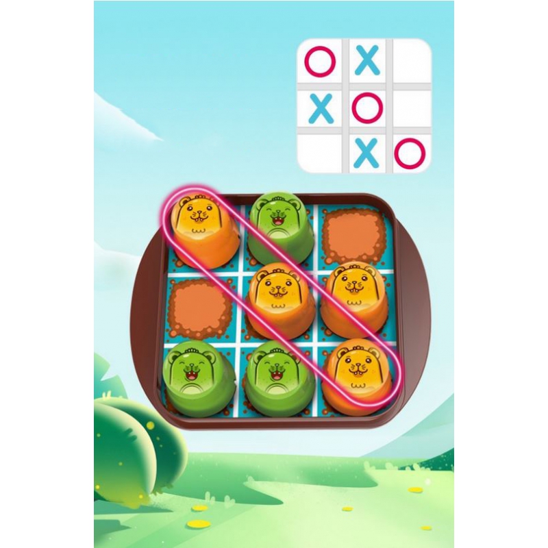 WOOPIE IQ Gra Logiczna Edukacyjno-Strategiczna 2w1 Kółko i Krzyżyk - obrazek 12