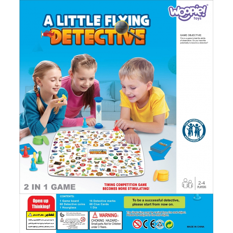 WOOPIE Gra Planszowa 2w1 Mały Detektyw + Chińczyk - obrazek 13