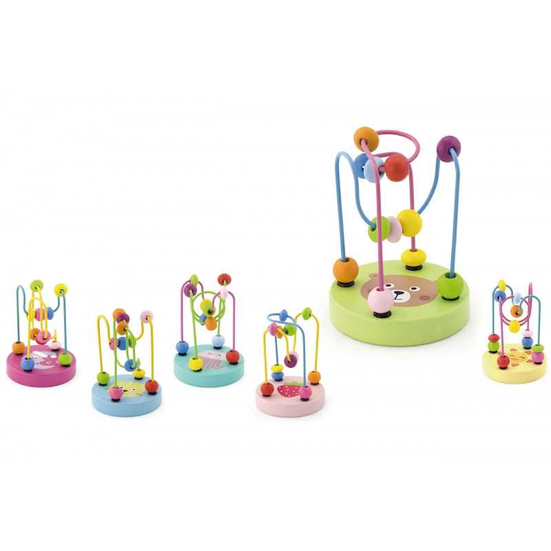 VIGA Drewniany Poręczny Labirynt Przeplatanka Pętla Motoryczna 1szt - obrazek 4