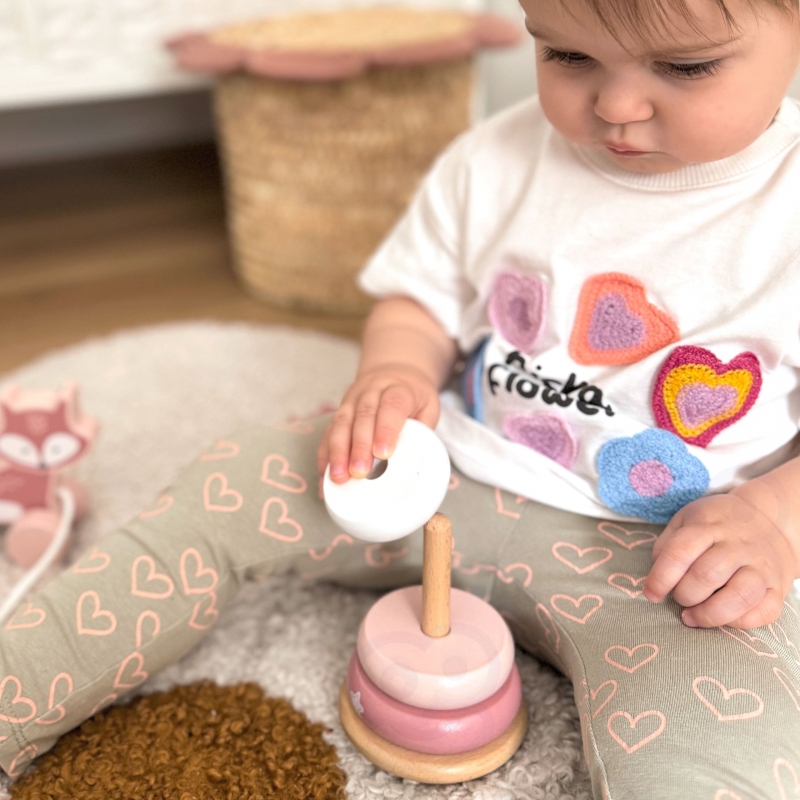 VIGA PolarB Zestaw Lisek Drewniana Piramidka + Lisek do Ciągnięcia - obrazek 3