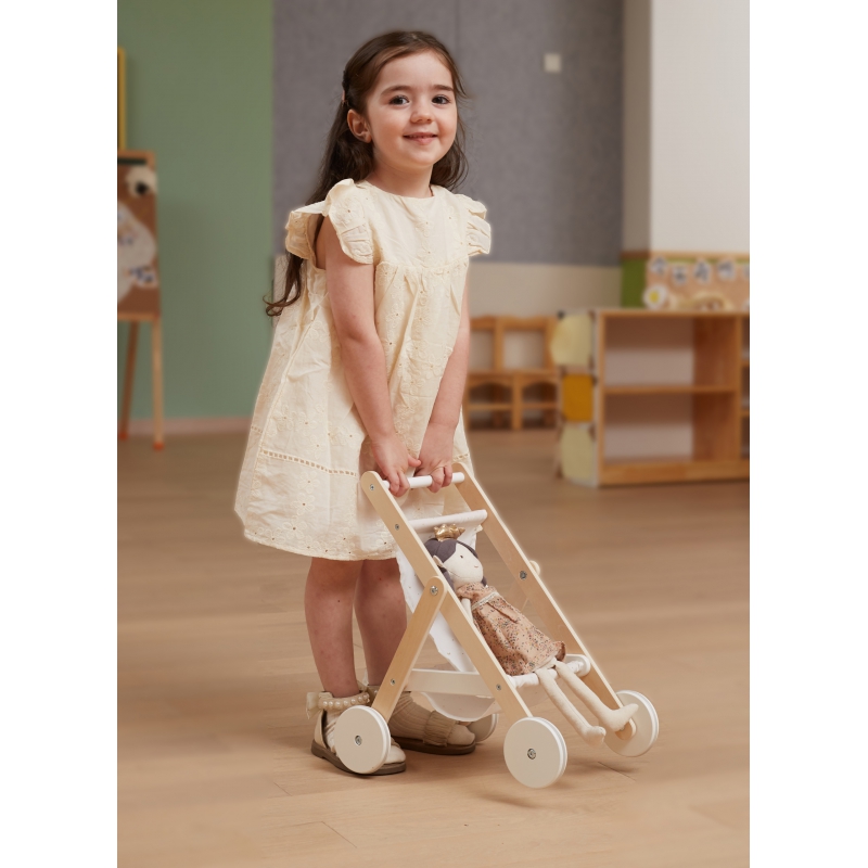 VIGA PolarB Drewniany Wózek dla Lalek - obrazek 3