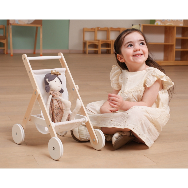 VIGA PolarB Drewniany Wózek dla Lalek - obrazek 4