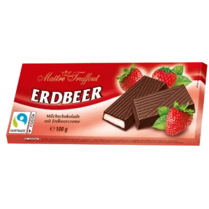 Maitre Truffout Czekolada Nadziewana Truskawkowa 100 g