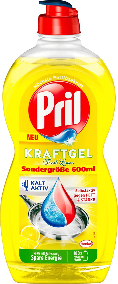 Pril Kraft-Gel Fresh Lemon Płyn do Naczyń 600 ml