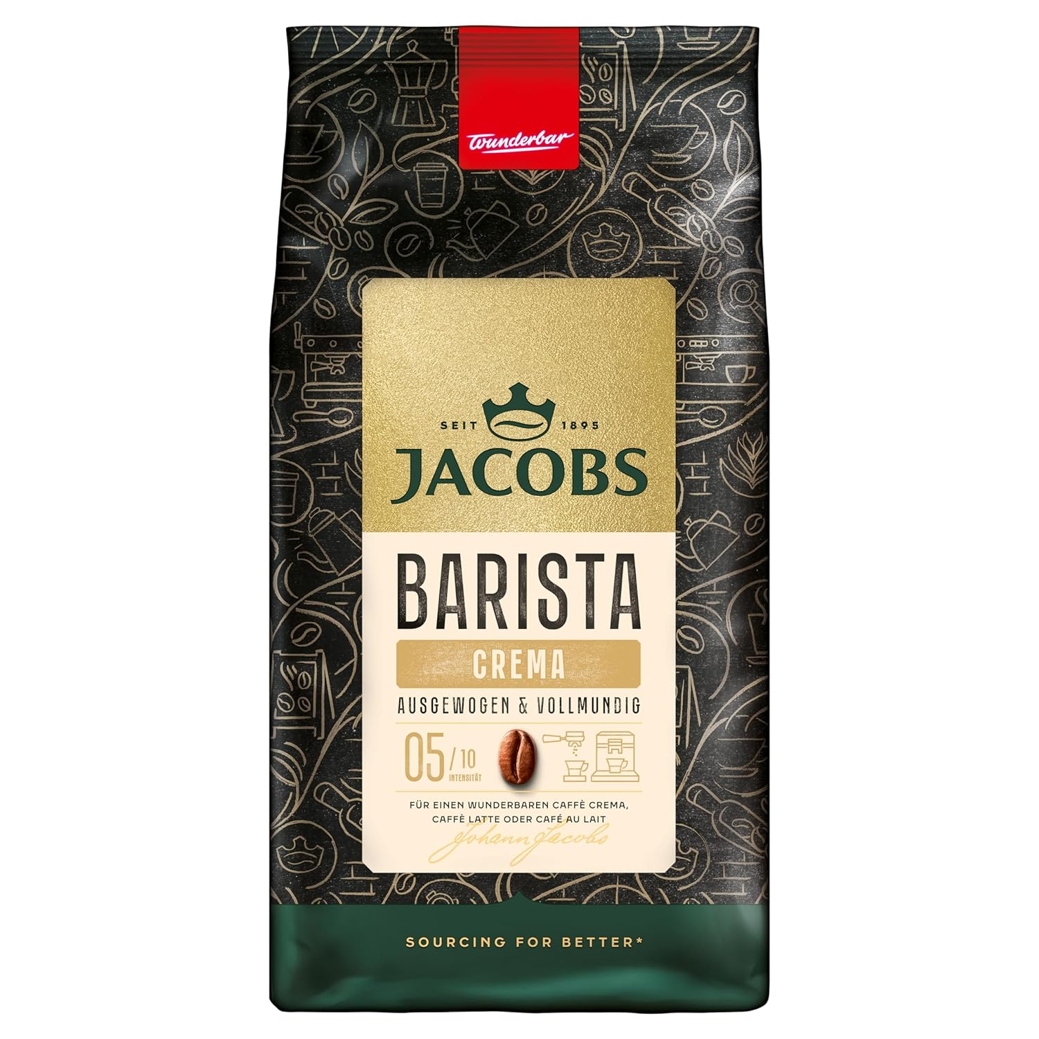 Jacobs Barista Crema Kawa Ziarnista 1 kg
