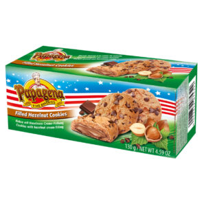 Papagena Choco Chip Ciastka z Kremem Orzechowym i Orzechami 130 g