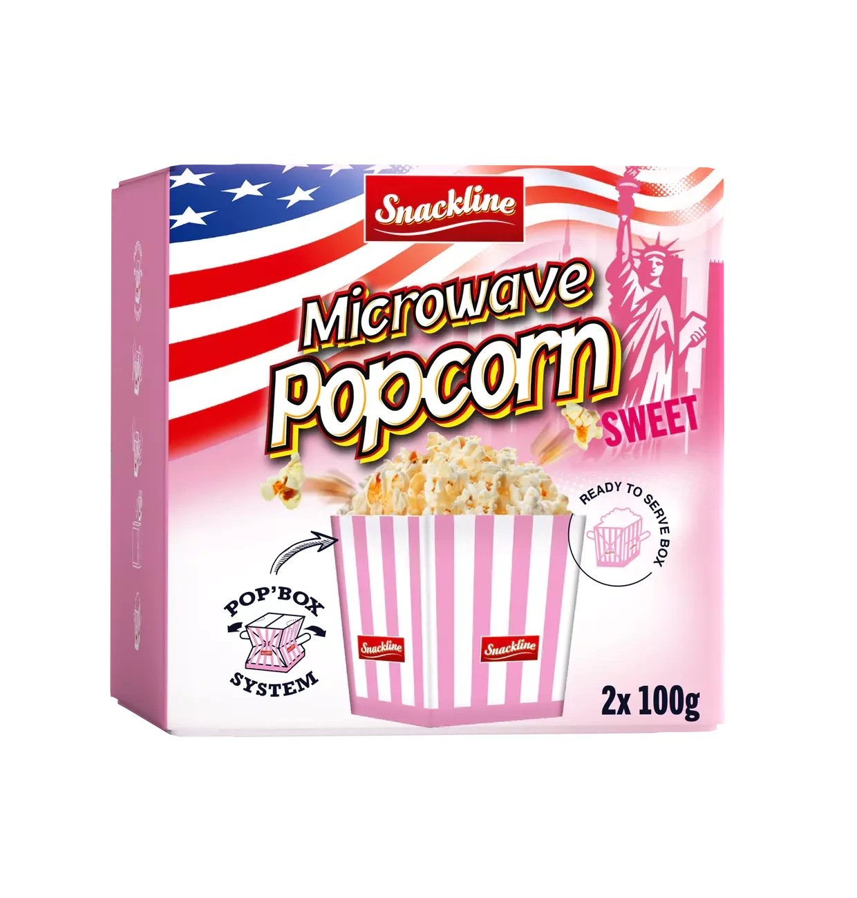 Snackline Popcorn Micro Słodki 200 g