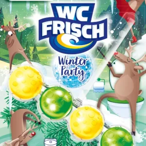 WC Frisch Winter Party Tanz-Rentiere Zawieszka WC 50 g DE