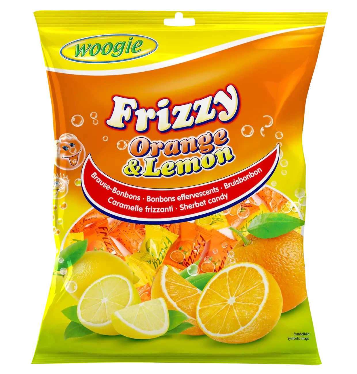Woogie Frizzy Orange & Lemon Cukierki Musujące 170 g
