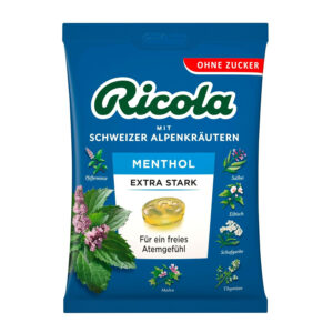 Ricola Menthol Extra Stark Cukierki bez Cukru 75 g