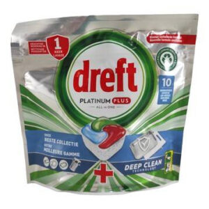 Dreft Platinum Plus All in One Kapsułki do Zmywarki 10 szt.