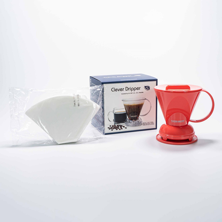 Clever Dripper - Zaparzacz L 500ml koralowy + 100 filtrów - obrazek 3