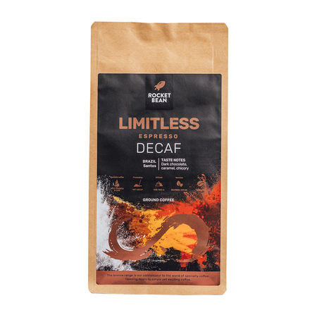 Rocket Bean - kawa ziarnista bezkofeinowa Brazylia Limitless Decaf Espresso 500 g
