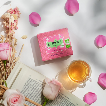 Kusmi Tea - herbata zielona Green rose EKO 20 saszetek - obrazek 2