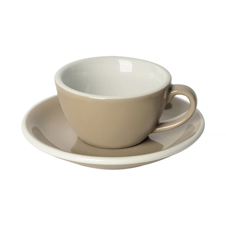 Loveramics Egg - Filiżanka i spodek Flat White 150 ml - Taupe