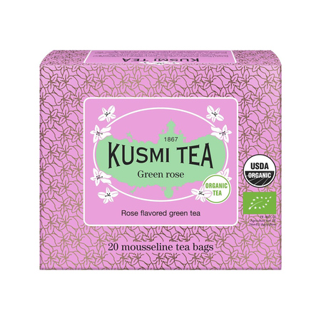 Kusmi Tea - herbata zielona Green rose EKO 20 saszetek