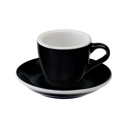 Loveramics Egg - Filiżanka i spodek Espresso 80 ml - Black