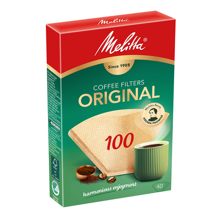 Melitta - Papierowe filtry do kawy 100 - Original - 40 sztuk