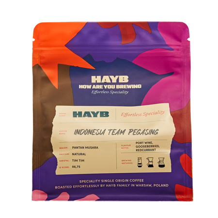 HAYB - kawa ziarnista Indonezja Team Pegasing Natural Filter 250 g