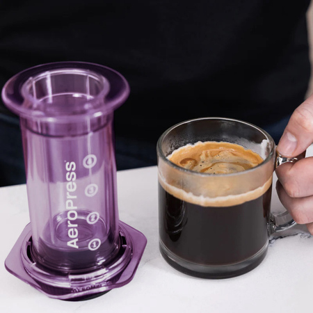 Aeropress Clear purple zaparzacz do kawy fioletowy - obrazek 4