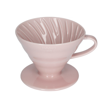 Hario ceramiczny Drip V60-02 Różowy |VDC-02-PPR-UEX| - obrazek 2