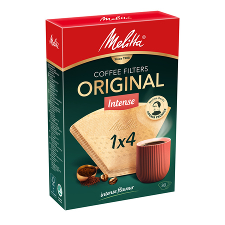 Melitta - Papierowe filtry do kawy 1x4 - Original Intense - 80 sztuk