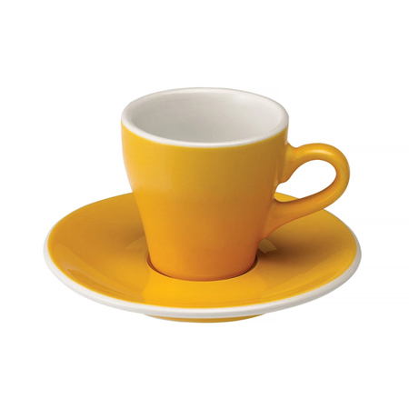 Loveramics Tulip - Filiżanka i spodek Espresso 80 ml - Yellow