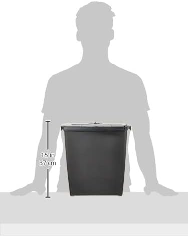 Amazon Basics Niszczarka do dokumentów, cięcie w paski, niszczarka CD, 7-8 arkuszy, czarna - obrazek 2