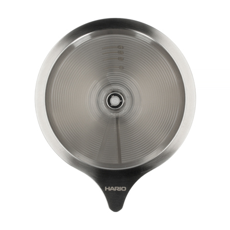 Hario metalowy Drip V60-02 z podstawką - obrazek 3