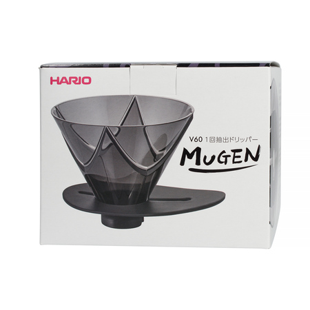 Hario plastikowy drip V60 One Pour Dripper MUGEN - czarny - obrazek 4