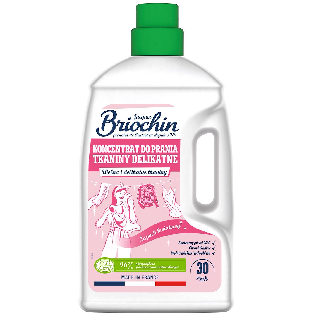PŁYN DO PRANIA DELIKATNYCH UBRAŃ (KONCENTRAT) ECO 1,35 L (30 PRAŃ) - BRIOCHIN