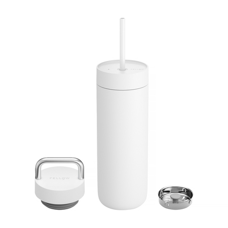 Fellow - Carter Chill Set 2 w 1 - Kubek termiczny + 2 nakrętki - Biały 591 ml