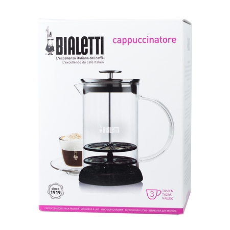 Bialetti Cappuccinatore Vetro 6tz - ręczny spieniacz do mleka 330ml - obrazek 2