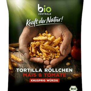 CHIPSY TORTILLA RURKA POMIDOROWE BEZGLUTENOWE BIO 125 g - BIO ZENTRALE