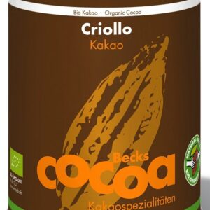 KAKAO CRIOLLO SPROSZKOWANE ODTŁUSZCZONE BEZGLUTENOWE BIO 200 g - BECKS COCOA