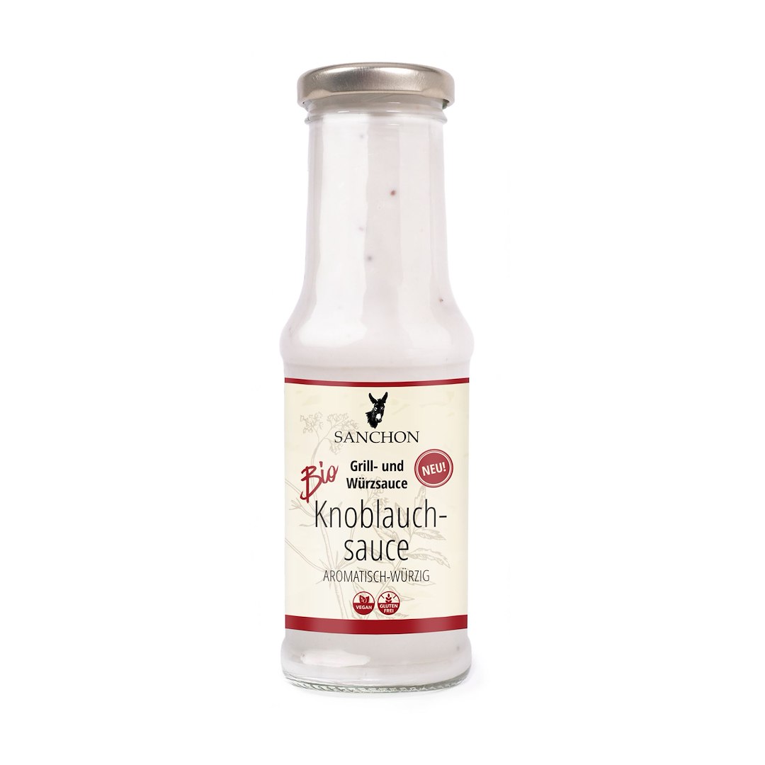 SOS CZOSNKOWY BEZGLUTENOWY BIO 210 ml - SANCHON