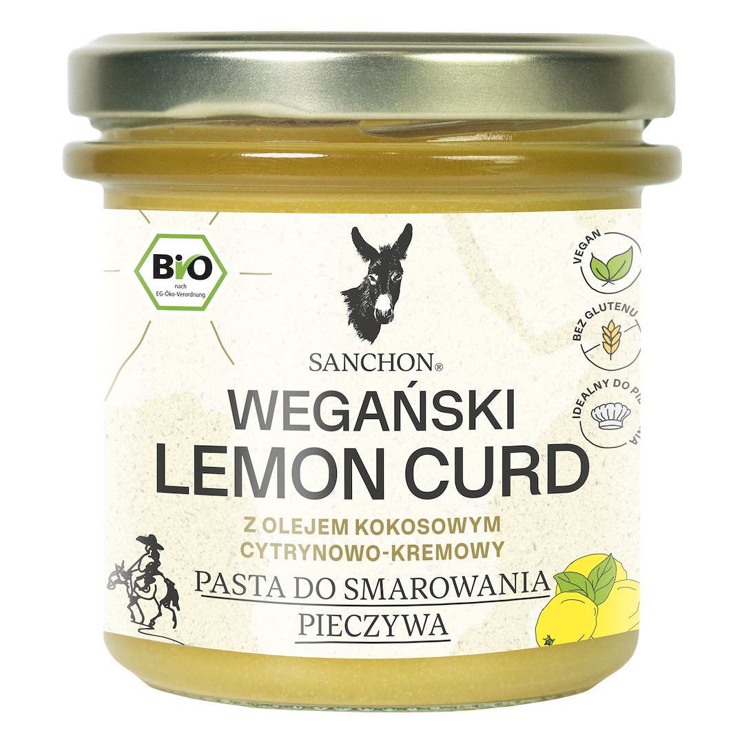 KREM CYTRYNOWY LEMON CURD BEZGLUTENOWY BIO 160 g - SANCHON