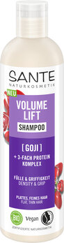 SZAMPON ZWIĘKSZAJĄCY OBJĘTOŚĆ DO WŁOSÓW CIENKICH GOJI I POTRÓJNY KOMPLEKS PROTEINOWY ECO 250 ml - SANTE