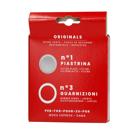 Bialetti - Uszczelka (3 szt.) + sitko do kawiarek aluminiowych Bialetti 9tz - obrazek 2
