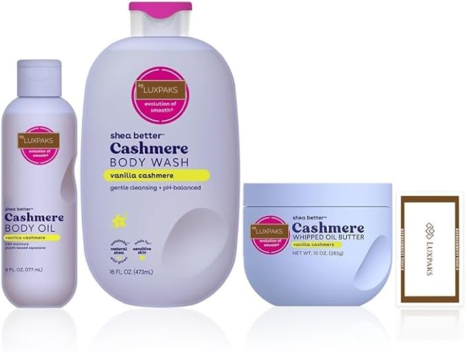 Body Care Set: E.O.S. Vanilla Cashmere Trio + LUXPAKS Wipe