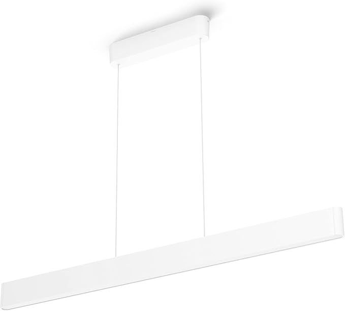 Philips Hue Ensis LED Lampa Wisząca White and Color Ambiance (biała), Oświetlenie do Salonu z Paletą 16 mln Kolorów i Możliwością Ściemniania, Inteligentne Oświetlenie Smart LED Sterowane Aplikacją