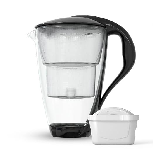 DAFI Szklany dzbanek filtrujący CRYSTAL LED 2 l Czarny